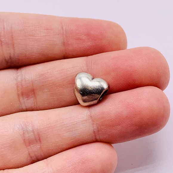 EUC Pandora 790137 Sterling Silver Large Smooth Heart Charm - Picture 5 of 7